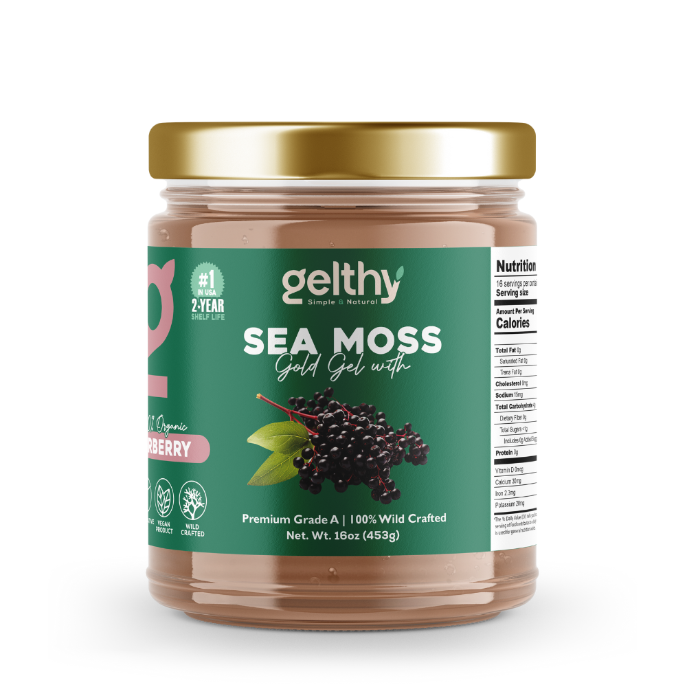 Musgo Marino Dorado en Gel Orgánico (Sea Moss Gel)  Wildcrafted de la Isla de St. Lucy 