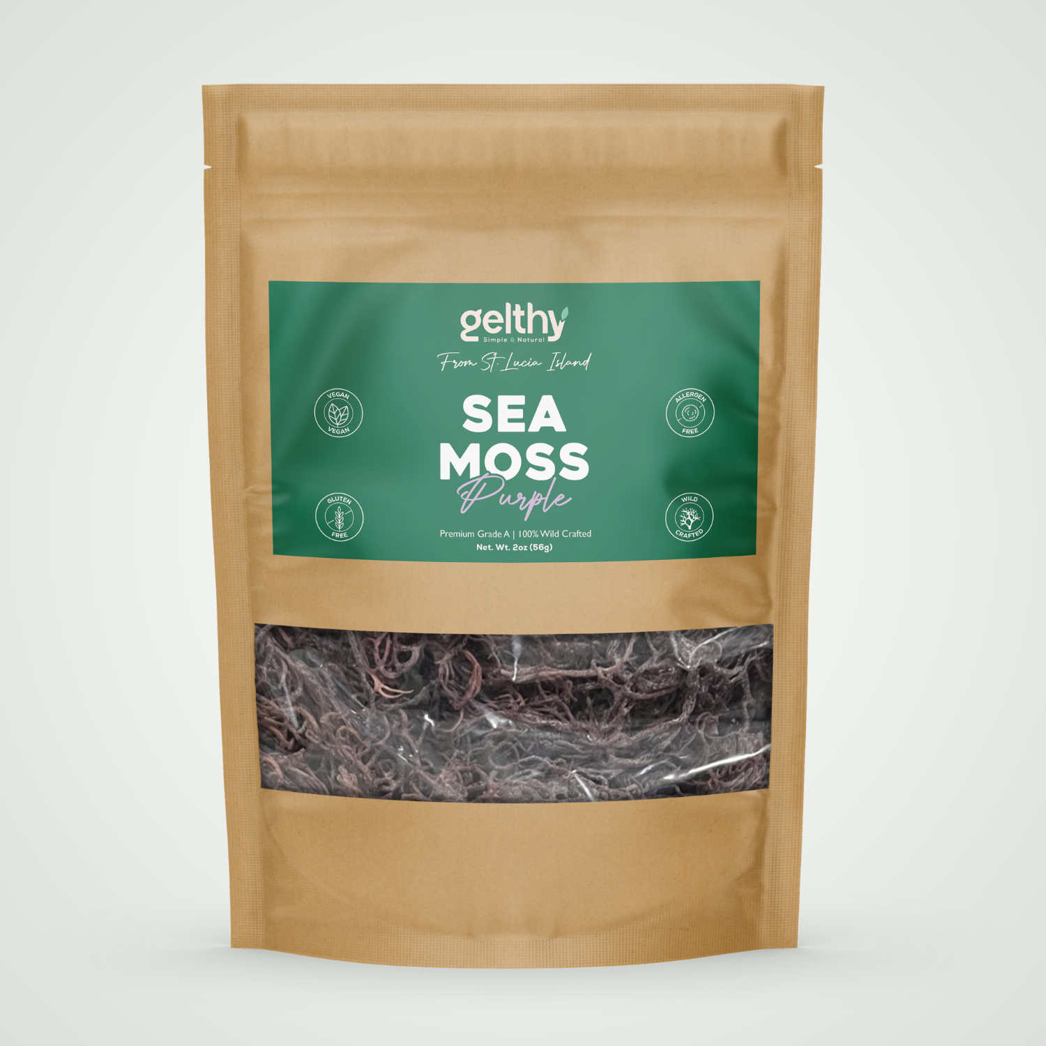 Organic Raw Sea Moss Dried Wildcrafted from St. Lucia