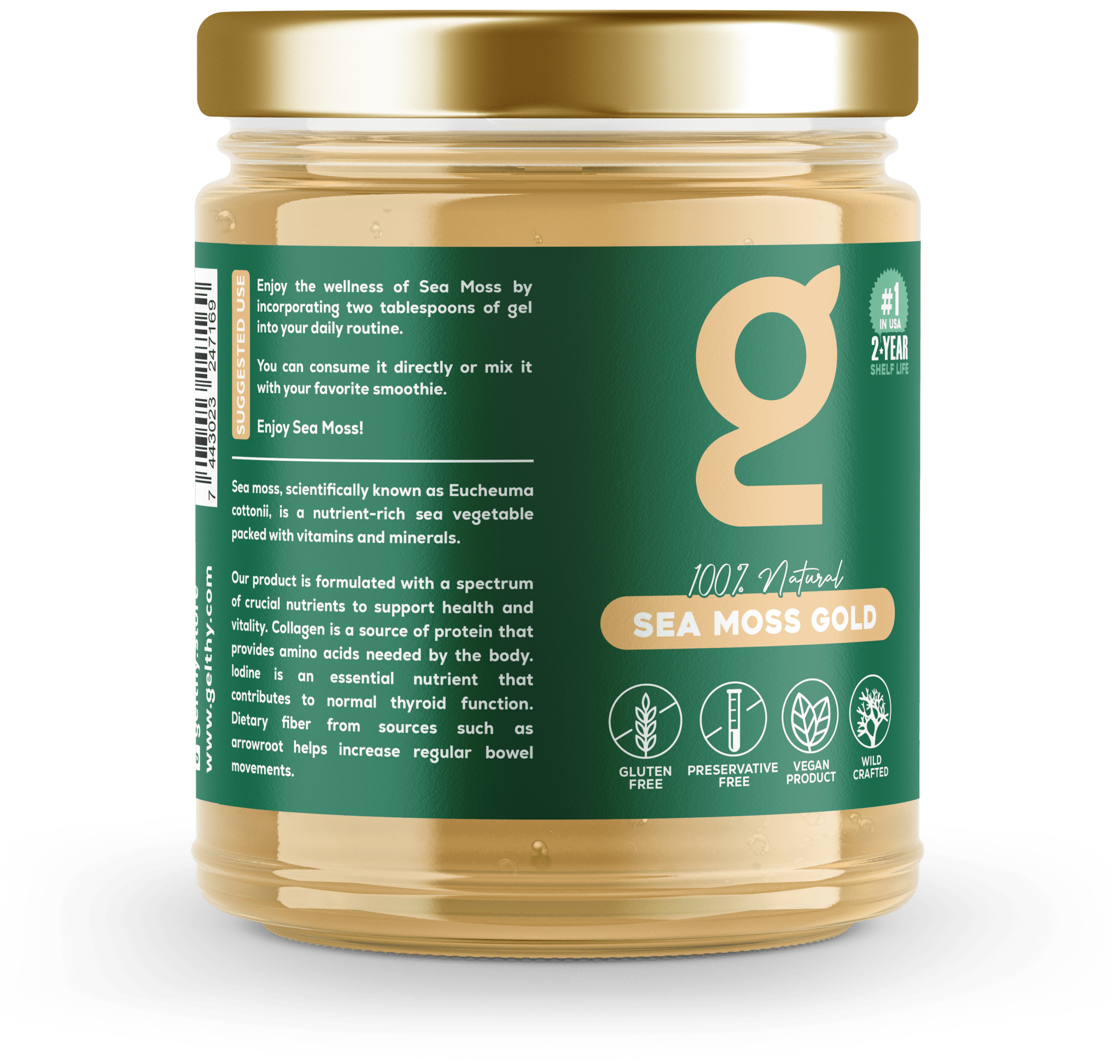 Organic Sea Moss Gel Gold