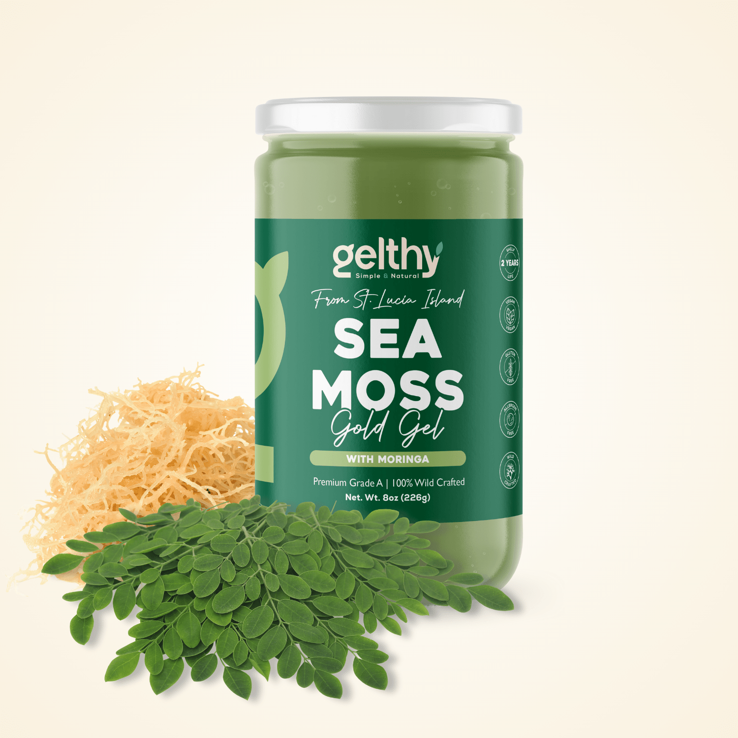 Organic Sea Moss Gel with Organic Moringa