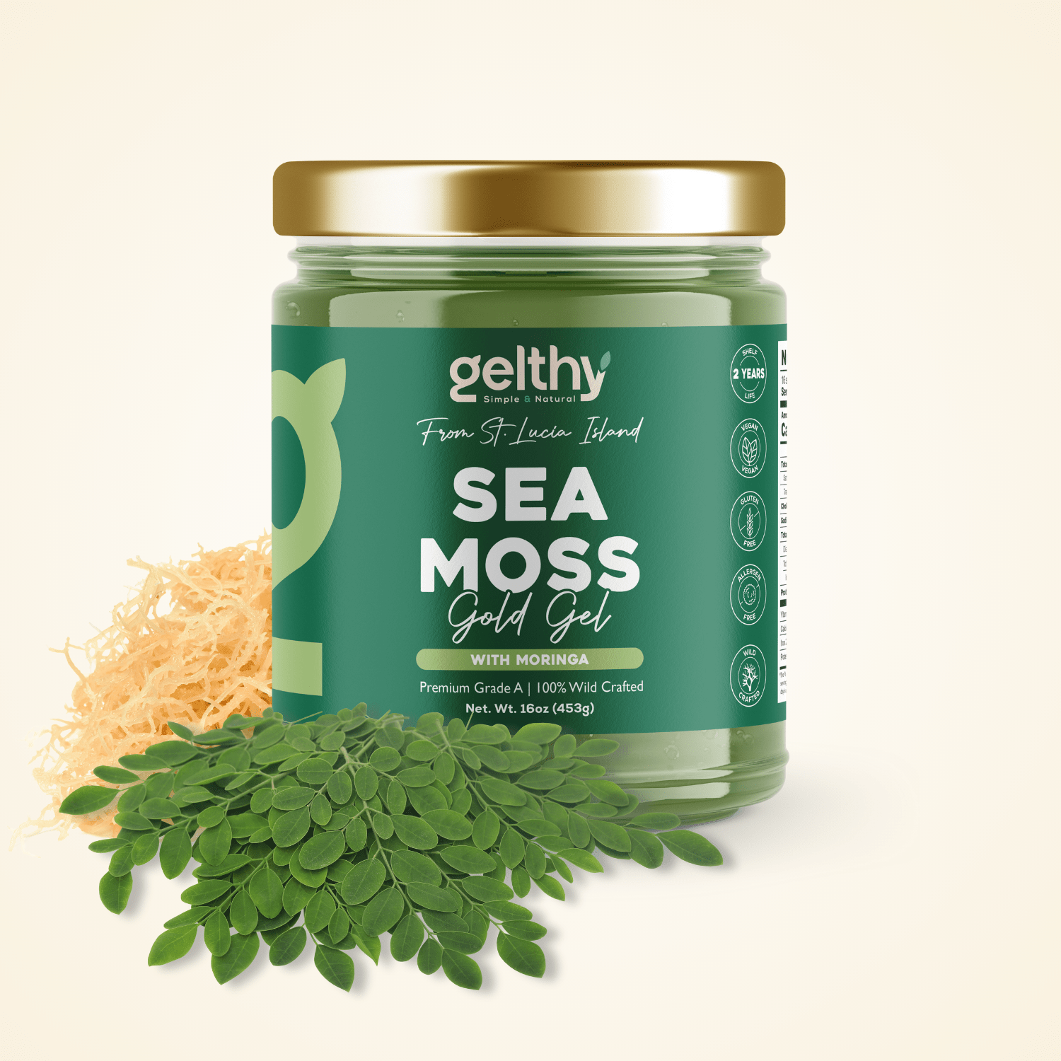 Organic Sea Moss Gel with Organic Moringa