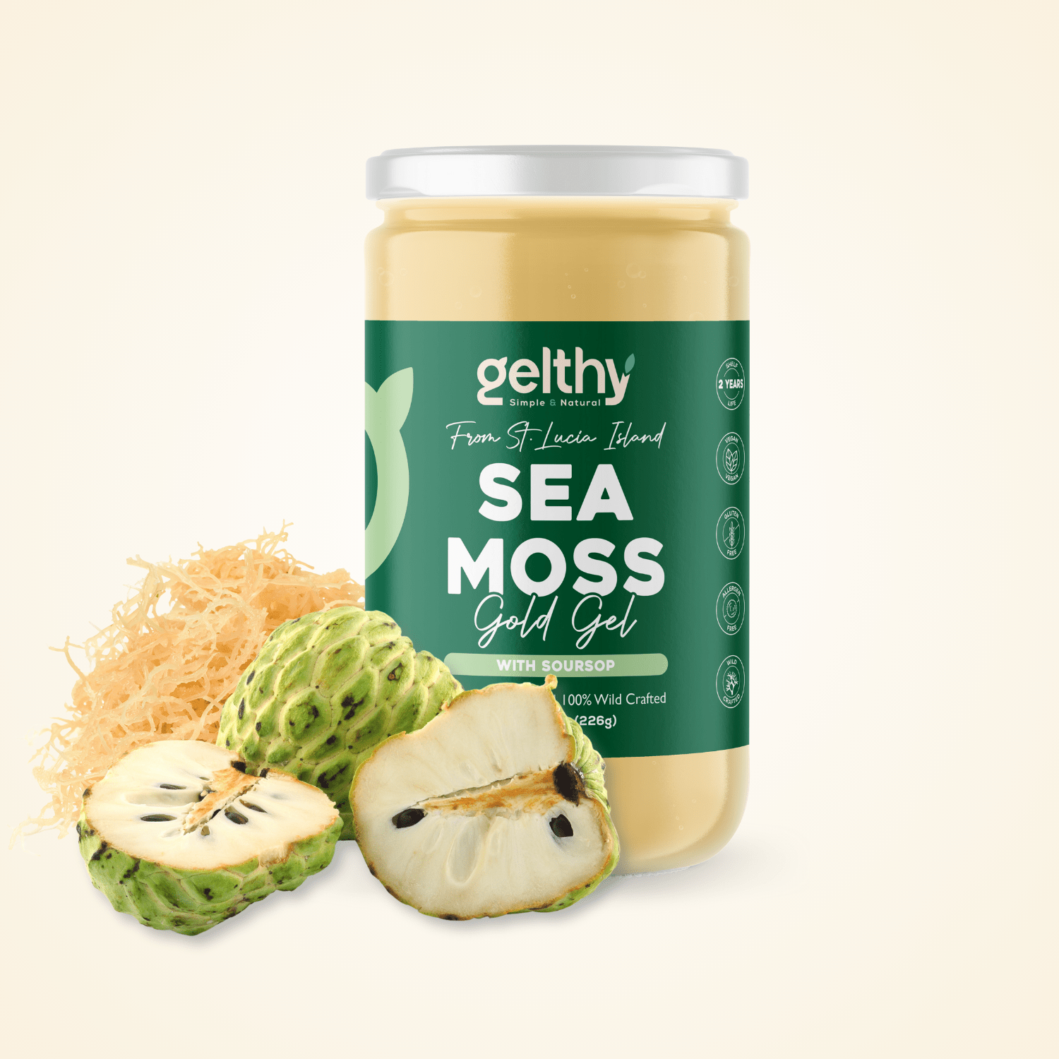 Organic Sea Moss Gel with Soursop