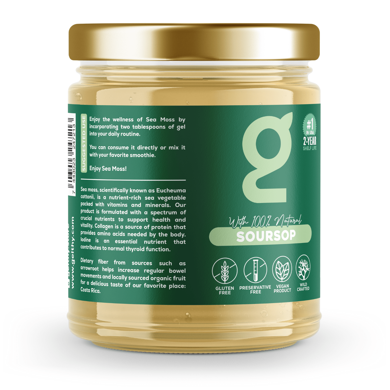 Organic Sea Moss Gel with Soursop