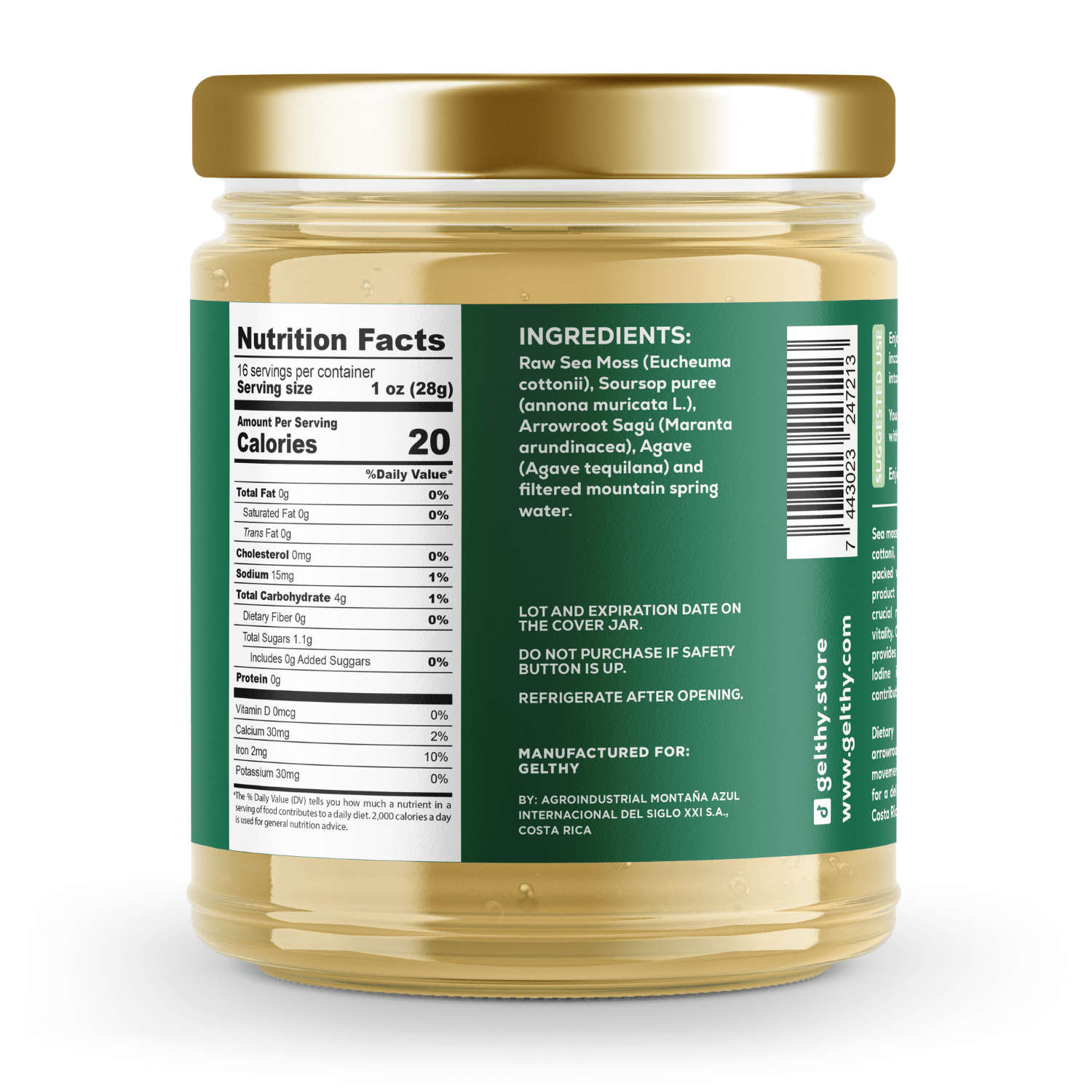 Organic Sea Moss Gel with Soursop