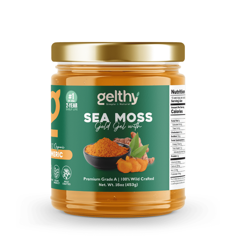 Musgo Marino Dorado en Gel Orgánico (Sea Moss Gel)  Wildcrafted de la Isla de St. Lucy 