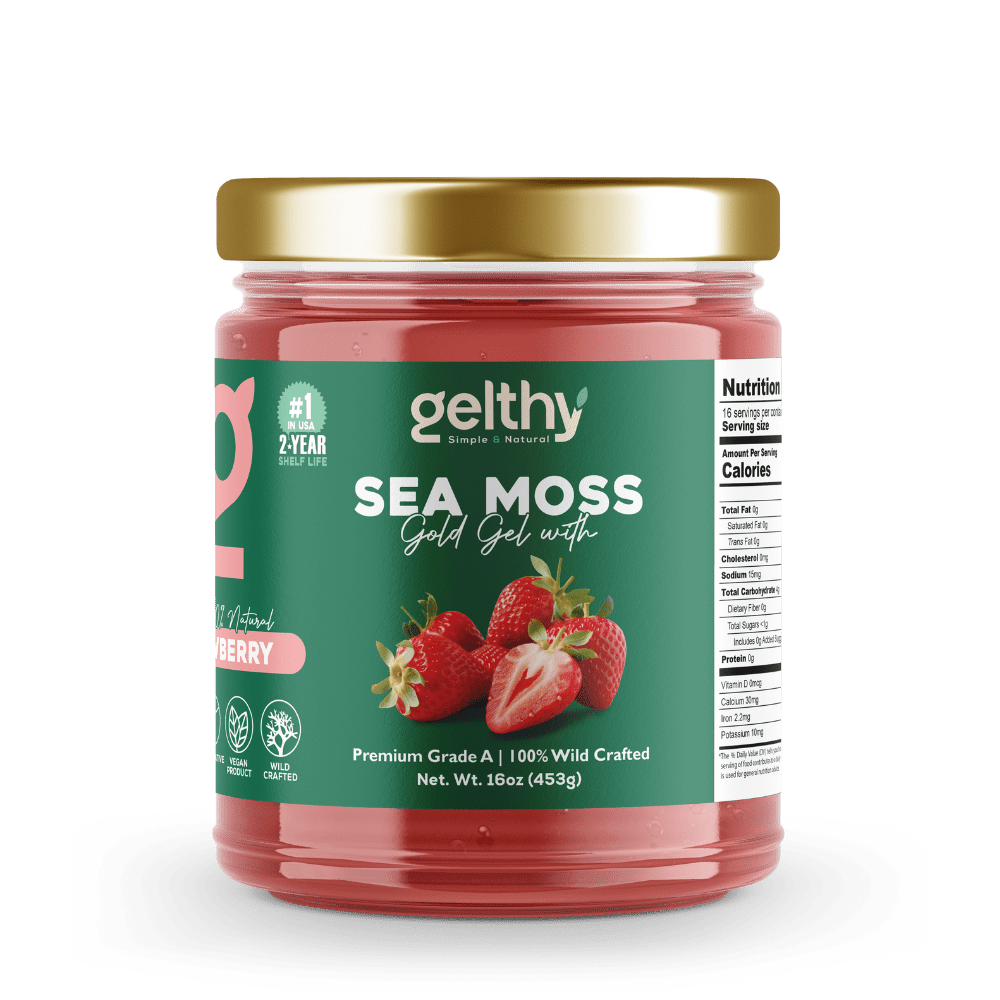 Musgo Marino Dorado en Gel Orgánico (Sea Moss Gel)  Wildcrafted de la Isla de St. Lucy 